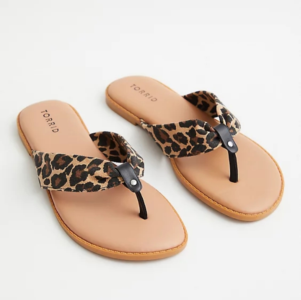 Leopard Canvas Flip Flop